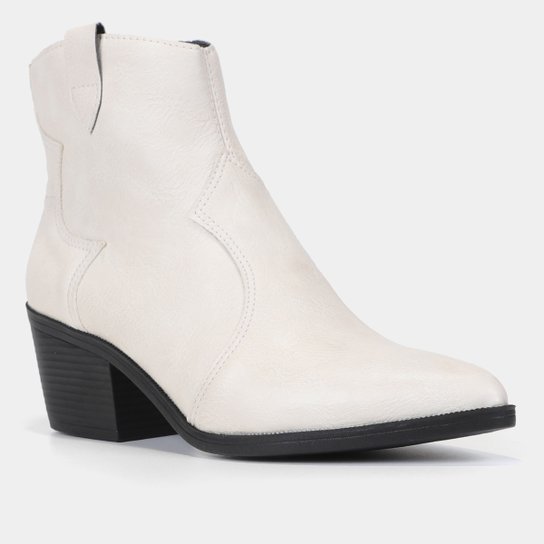 Bota Shoestock Western Cano Baixo Bico Fino