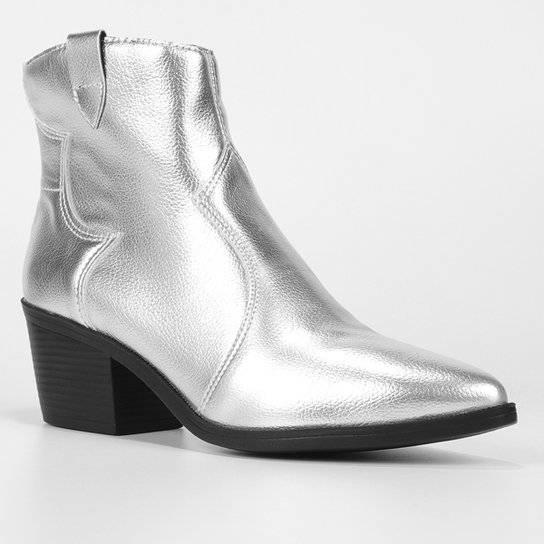 Bota Shoestock Western Cano Baixo Bico Fino