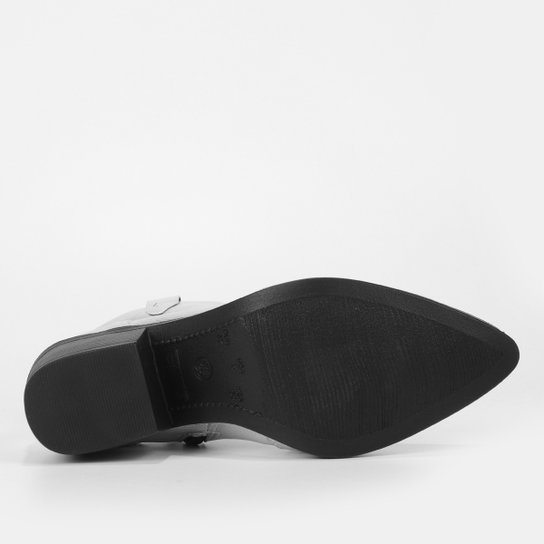 Bota Shoestock Western Cano Baixo Bico Fino