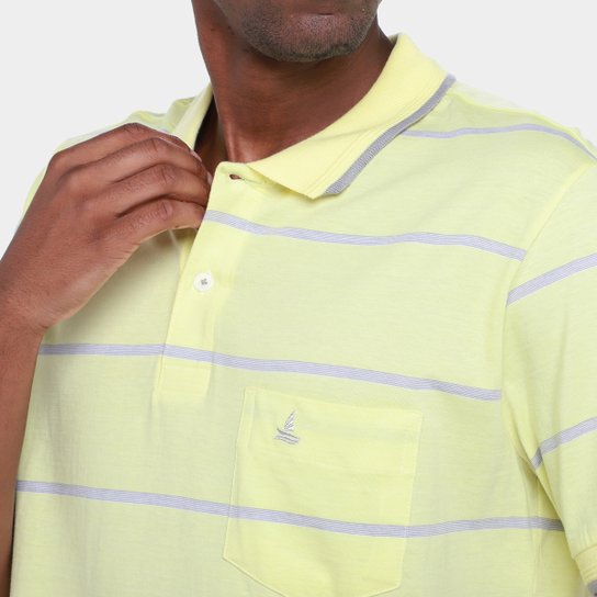 Camisa Polo Lucky Sailing Listrada Masculina