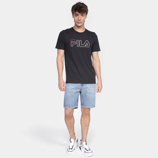 Camiseta Fila Letter Outline Masculina