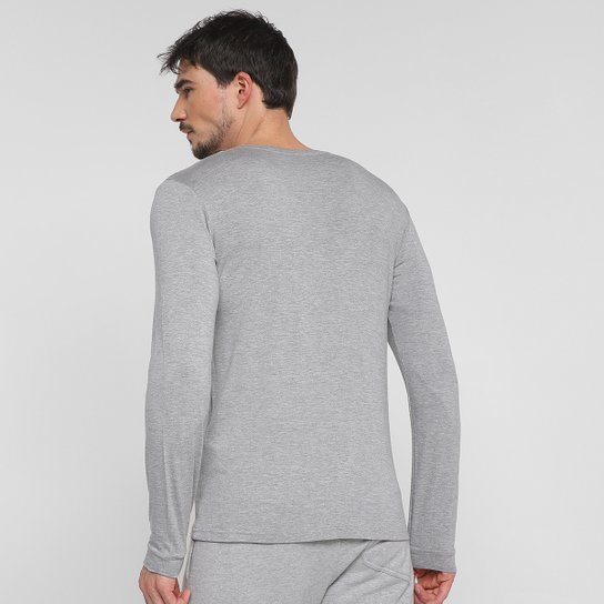 Camiseta Manga Longa Fila Comfort Logo Masculina