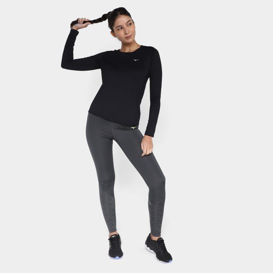 Camiseta Mizuno Pro Uv Manga Longa Feminina