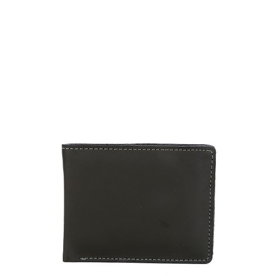 Carteira Couro Shoestock Básica Masculina - Chumbo