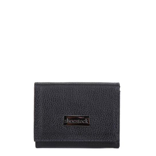Carteira Couro Shoestock Firenze Feminina - Preto