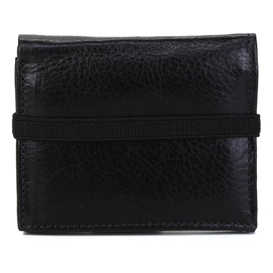 Carteira Couro Shoestock Vulcano Elástico Masculina - Preto