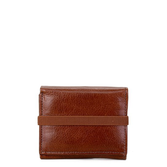 Carteira Couro Shoestock Vulcano Elástico Masculina - Caramelo