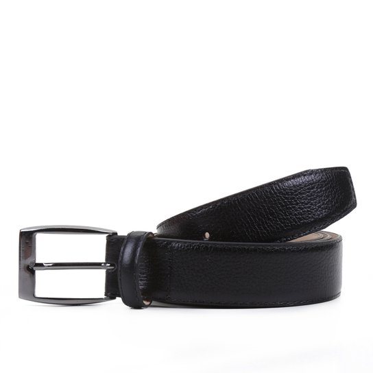 Cinto Couro Shoestock Floater Liso Masculino - Preto