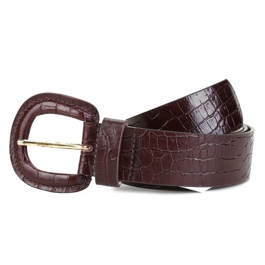 Cinto Couro Shoestock Médio Feminino - Marrom
