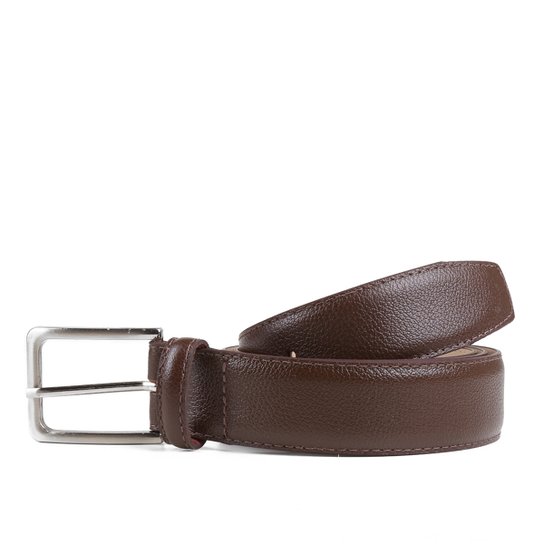 Cinto Couro Shoestock Relax Masculino - Café
