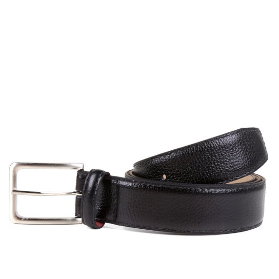 Cinto Couro Shoestock Relax Masculino - Preto