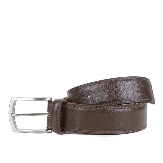 Cinto Couro Shoestock Social Costura Masculino - Café
