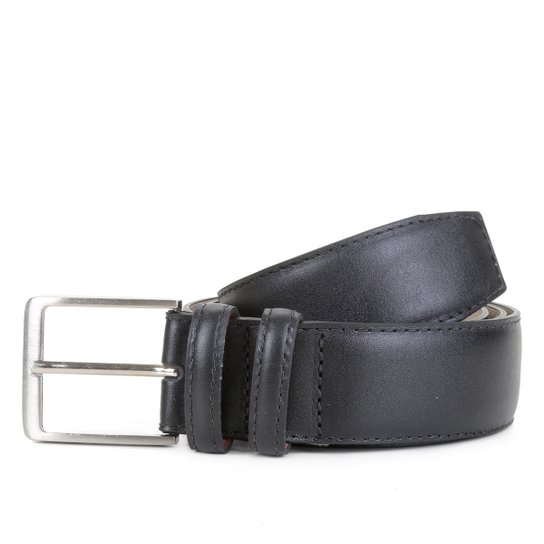 Cinto Couro Shoestock Social Masculino - Preto
