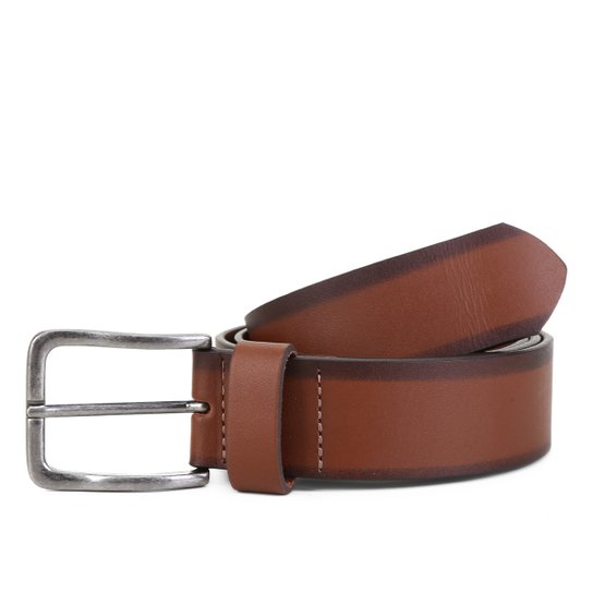 Cinto Couro Shoestock Soleta Stoned Masculino - Caramelo