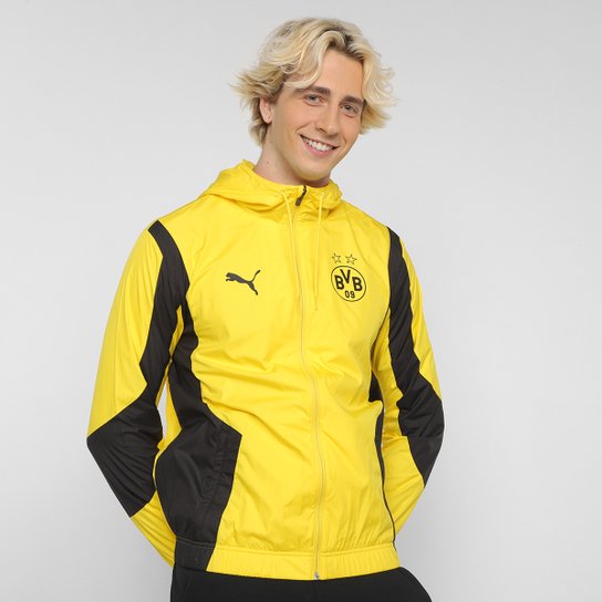 Jaqueta Borussia Dortmund 23/24 Pré Jogo Puma Masculina