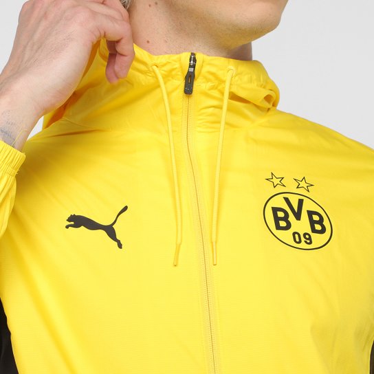 Jaqueta Borussia Dortmund 23/24 Pré Jogo Puma Masculina