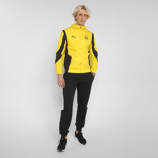 Jaqueta Borussia Dortmund 23/24 Pré Jogo Puma Masculina
