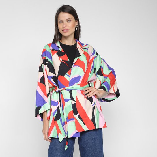 Kimono Farm Folhagem Fresca Feminino