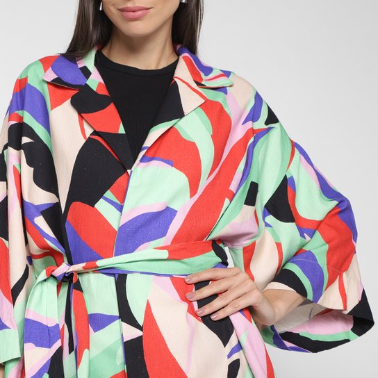 Kimono Farm Folhagem Fresca Feminino
