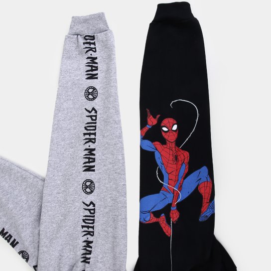 Kit Calça Moletom Infantil Marvel Avengers II Menino - 2 Peças