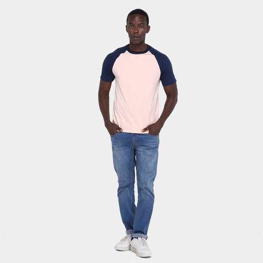 Kit Camiseta Básicos Raglan 2 Peças Masculina