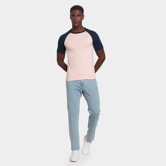 Kit Camiseta Básicos Raglan 2 Peças Masculina
