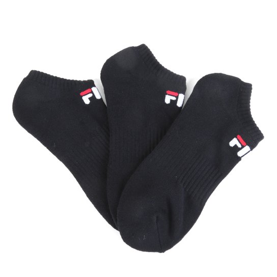 Kit Meia Fila Cano Curto Logo c/ 3 pares