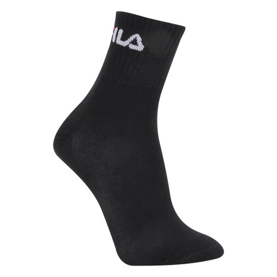 Kit Meia Fila Cano Médio Logo c/ 3 pares