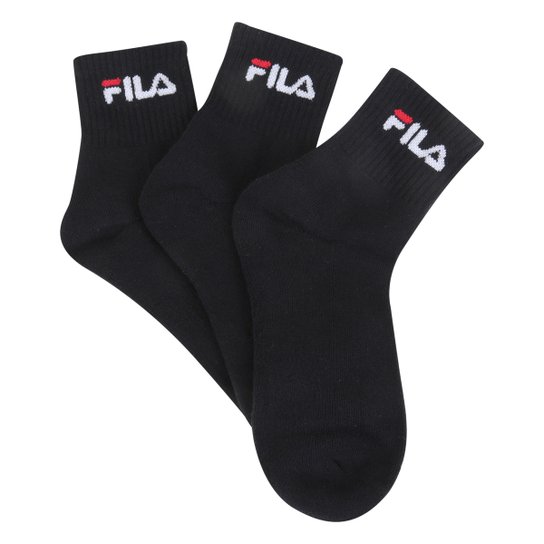 Kit Meia Fila Cano Médio Logo c/ 3 pares