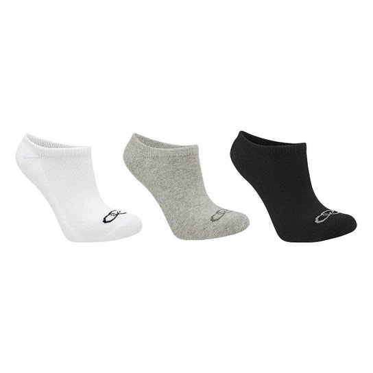 Kit Meia Invisível Olympikus C/ 3 Pares Masculina