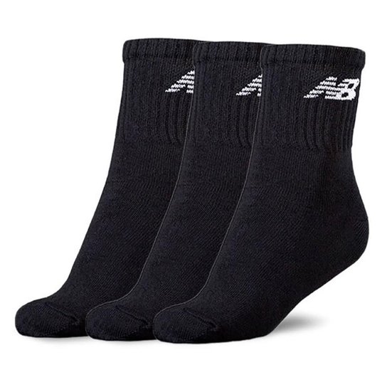 Kit Meia New Balance Cano Alto Logo 3 Pares
