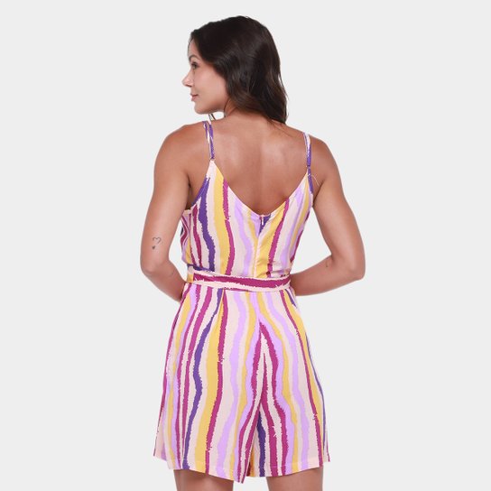 Macacão The Style Box Transpasse Feminino