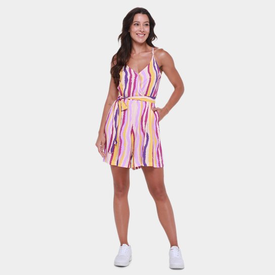 Macacão The Style Box Transpasse Feminino