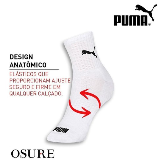 Meia Cano Médio Puma c/ 03 Pares