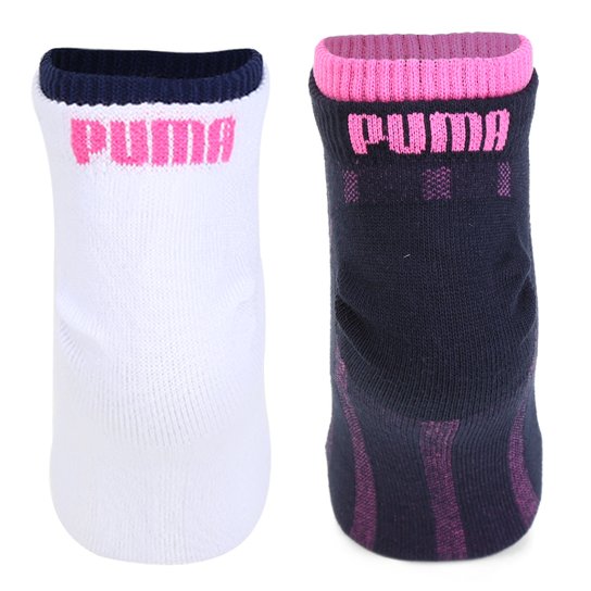 Meia Puma Cano Baixo Dupla c/2 Pares Feminina