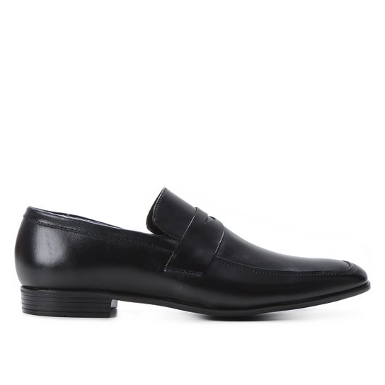 Mocassim Couro Shoestock Gravata Masculino - Preto