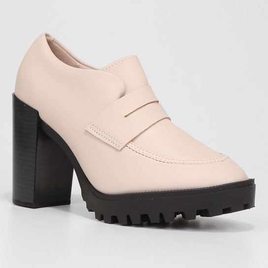 Mocassim Moleca Tratorado Salto Alto Feminino