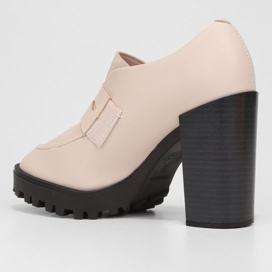 Mocassim Moleca Tratorado Salto Alto Feminino