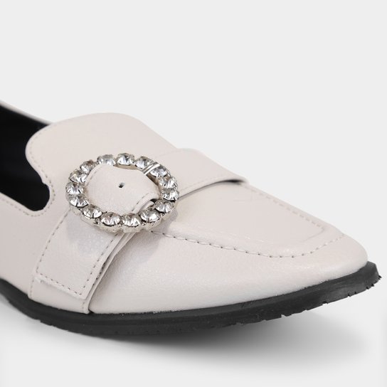 Mocassim Shoestock Fivela Strass Feminino