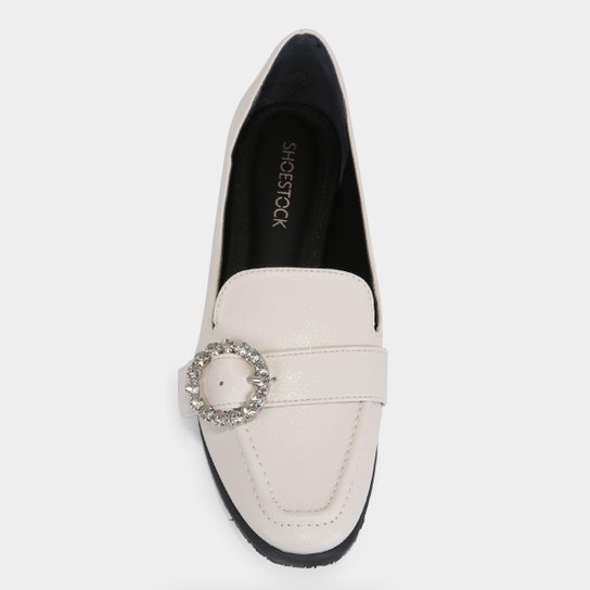 Mocassim Shoestock Fivela Strass Feminino