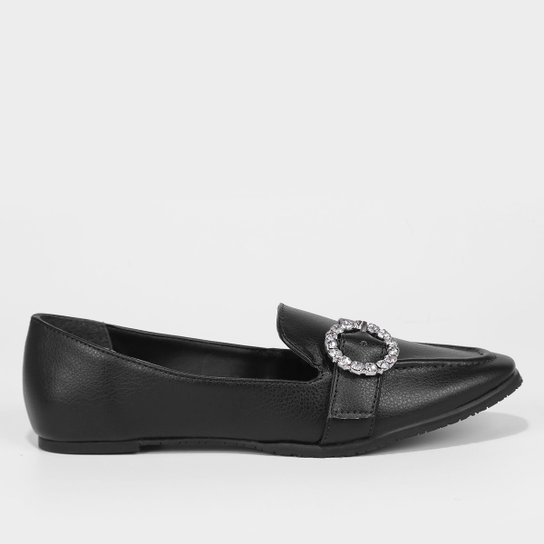 Mocassim Shoestock Fivela Strass Feminino