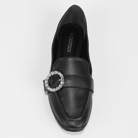 Mocassim Shoestock Fivela Strass Feminino