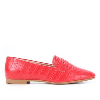 Mocassim Shoestock Loafer Croco Feminino