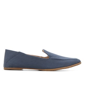 Mocassim Shoestock Loafer Lona Jeans Feminino