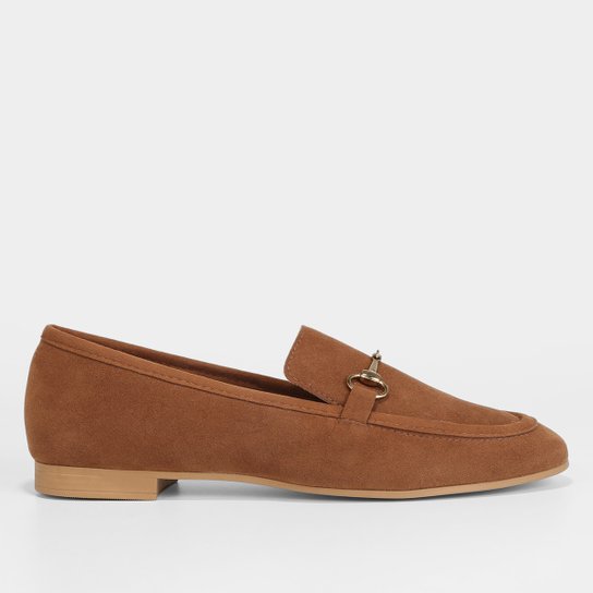 Mocassim Shoestock Metal Salto Baixo Feminina