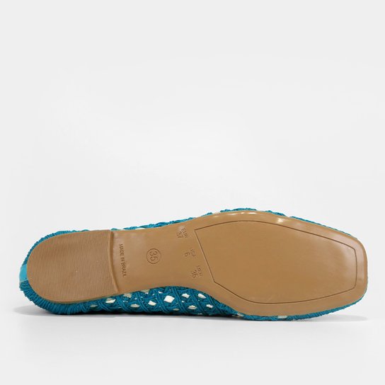 Mocassim Shoestock Tela Crochet