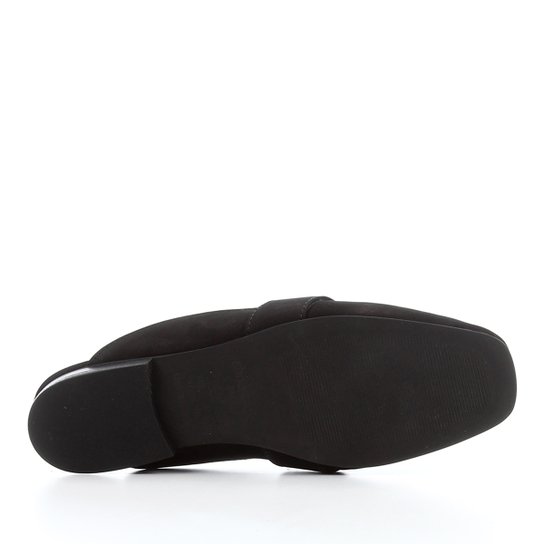 Mule Couro Shoestock Fivela Marmorizada