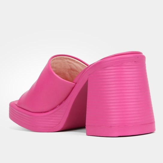 Mule Shoestock Comfy Meia Pata Salto Bloco