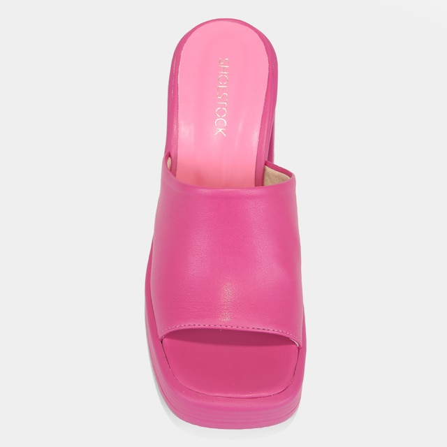 Mule Shoestock Comfy Meia Pata Salto Bloco