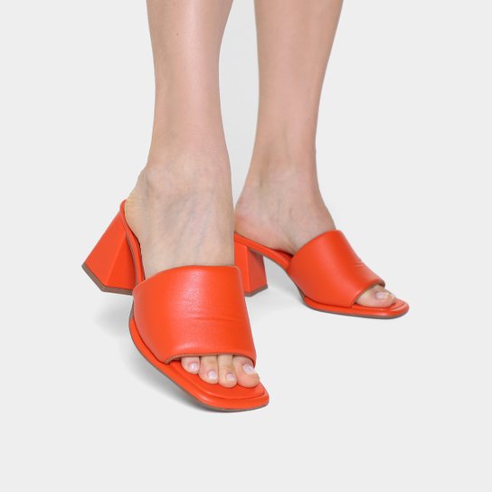 Mule Shoestock Comfy Salto Bloco Médio